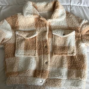 Plaid Pattern Fleece Jacket